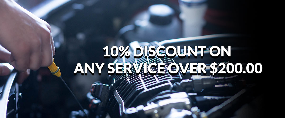 10% discount on any service over $200.00