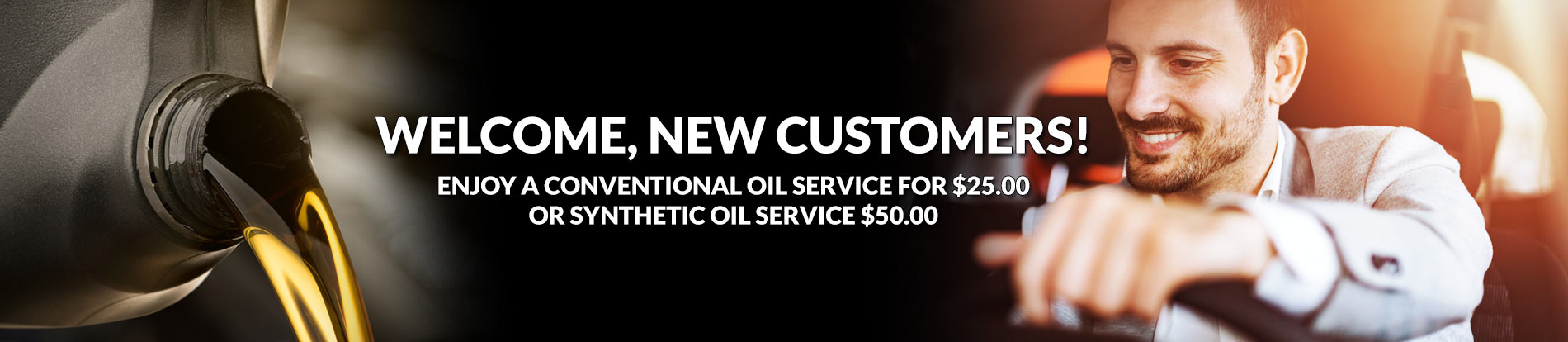  Welcome, new customers: enjoy a conventional oil service